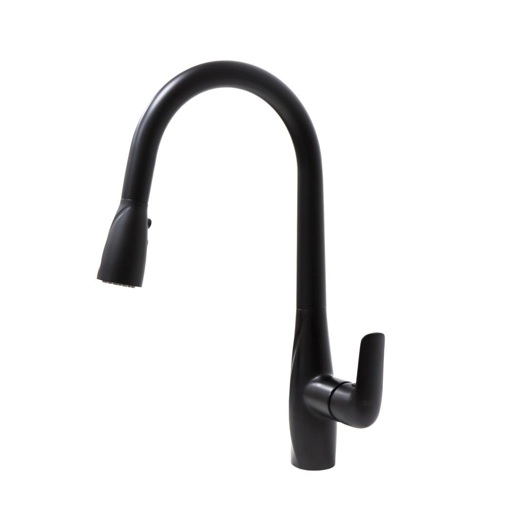 СМ-М ГЕККО с вытяжным изливом GH-6063-MB ЧЕРНЫЙ 