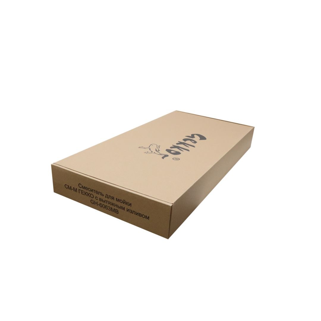 СМ-М ГЕККО с вытяжным изливом GH-6063-MB ЧЕРНЫЙ 