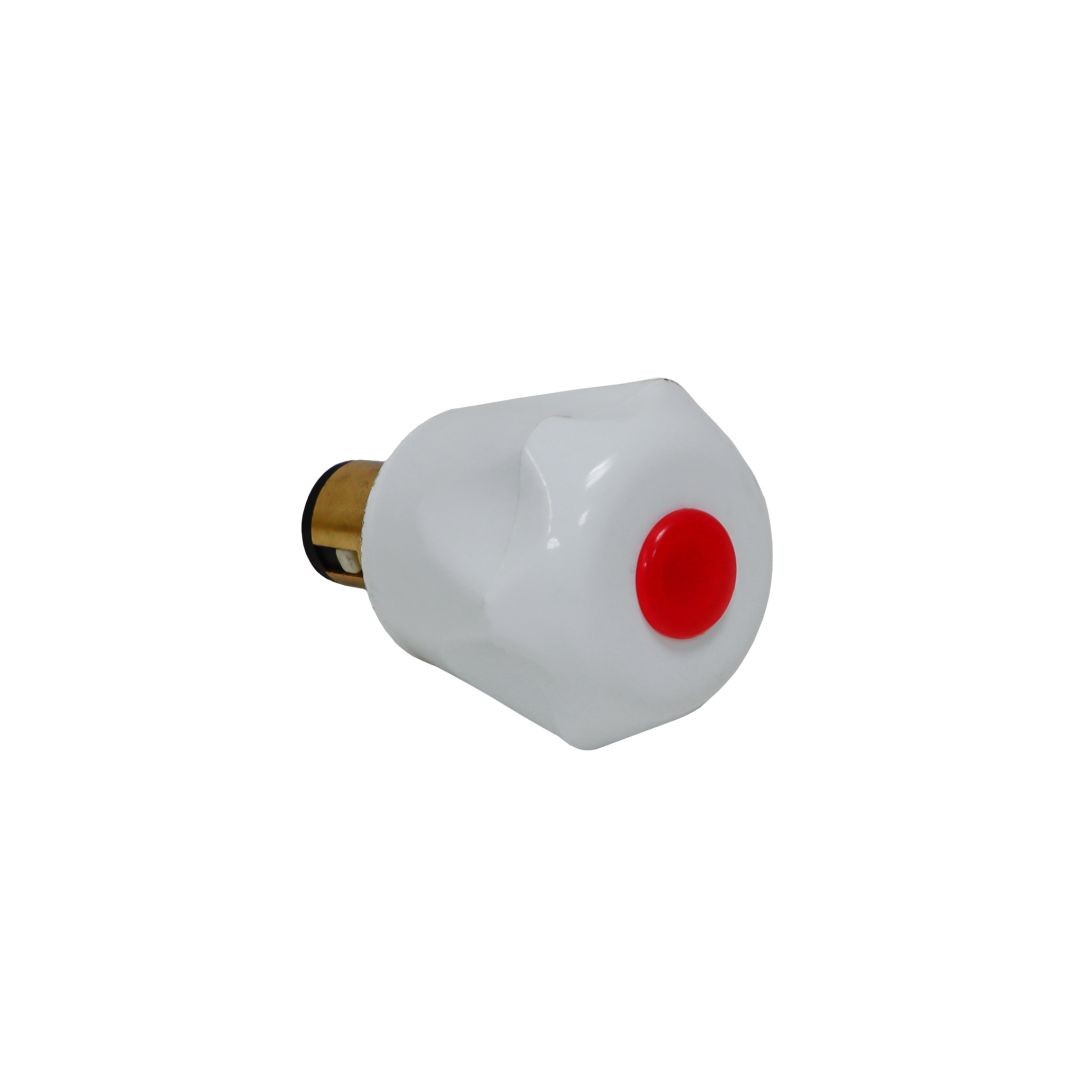 Кран-букса керамическая белый маховик для Российских смесителей