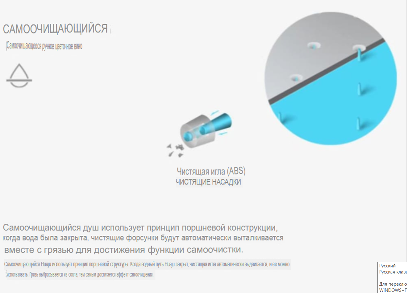 Лейка для душа верхняя MS077 GEKKO 200 мм 