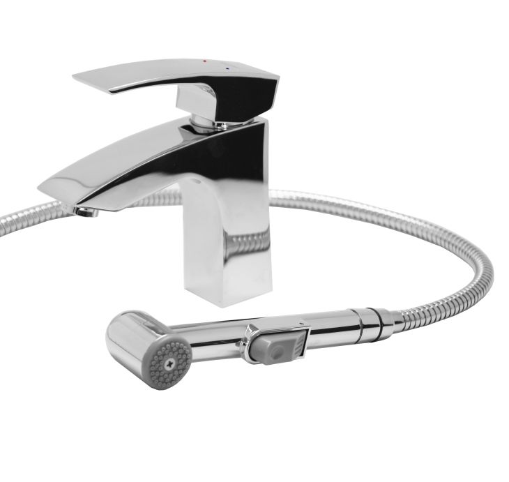 Смеситель с гигиенической лейкой СМ-Т ГЕККО AD-5512 Квадро