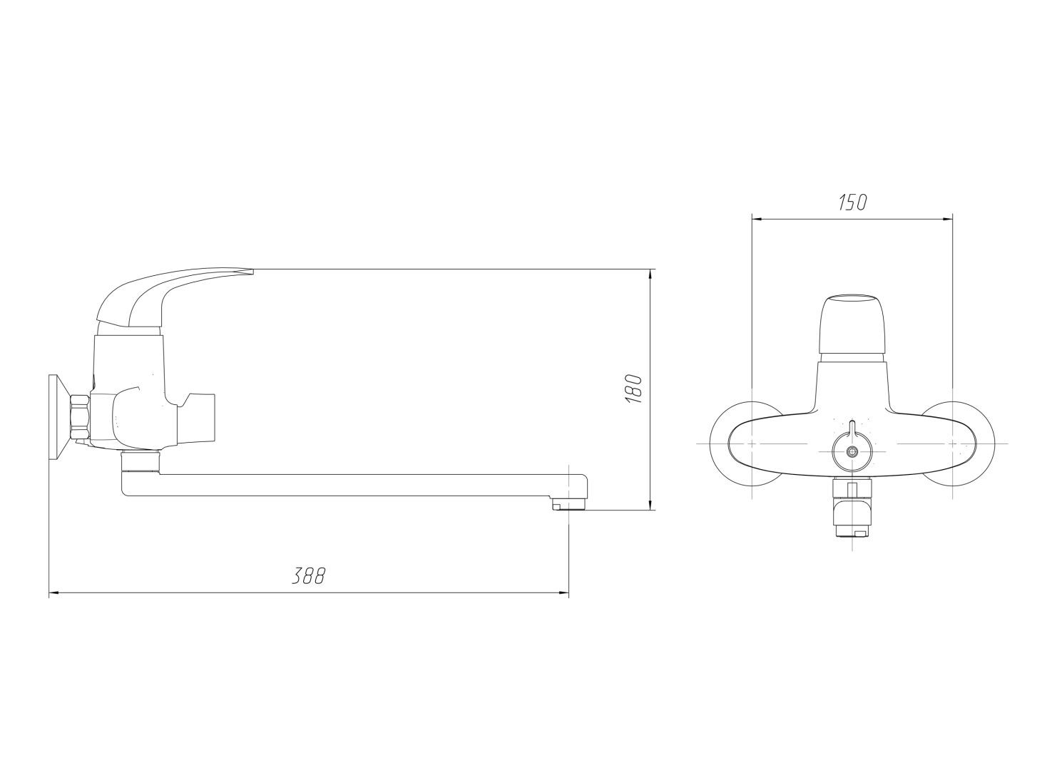 Цветной смеситель для ванны