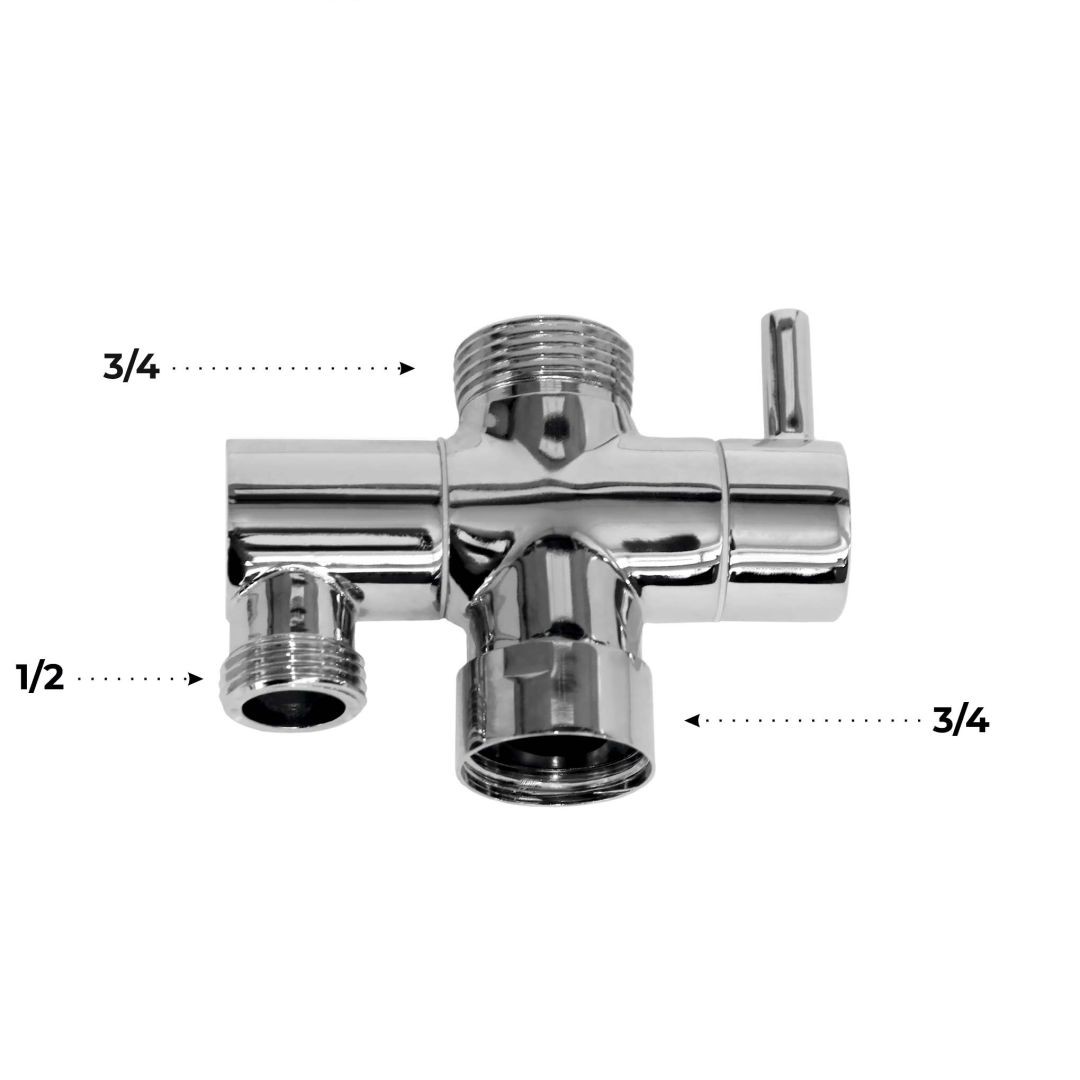 Переключатель на душ латун керам HS1004 1/2*3/4*3/4