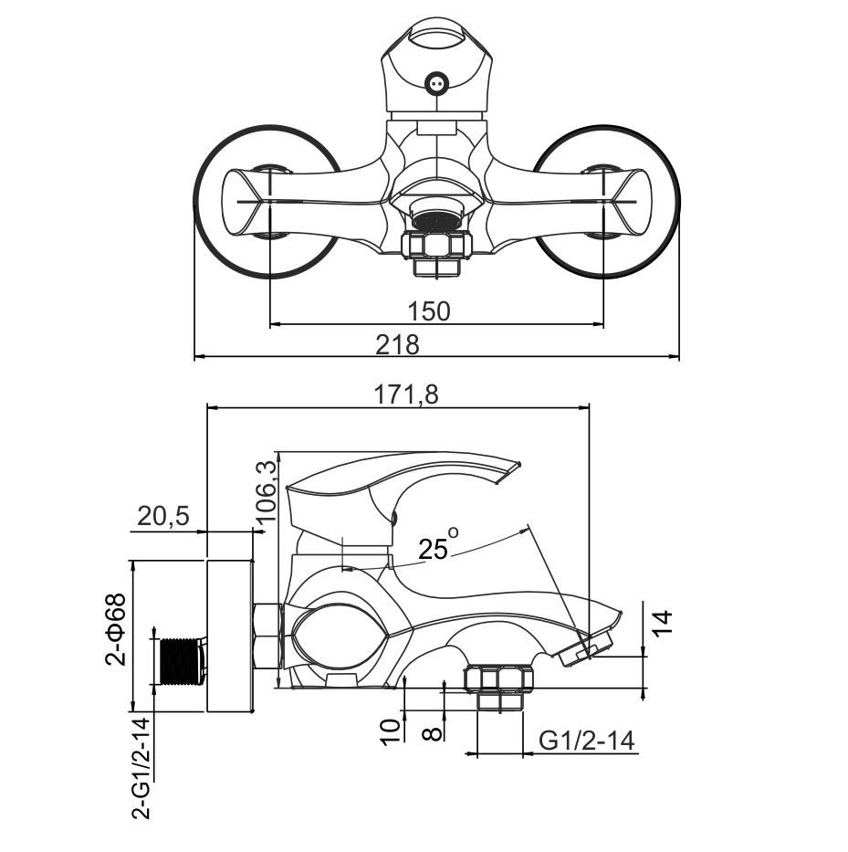 СМ-В ГЕККО BD-2501 кор. излив Сфера