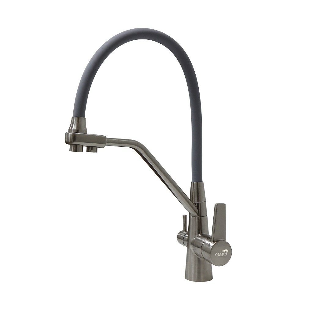 СМ-М Gatto 1903-3 Ware под фильтр с гибким изливом серый