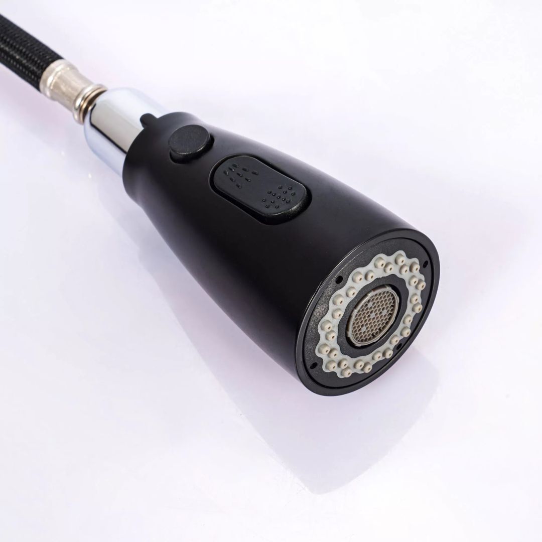 СМ-М ГЕККО с вытяжным изливом GH-6063-MB ЧЕРНЫЙ 