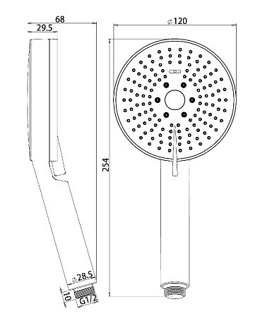 Лейка для душа HS102 GEKKO